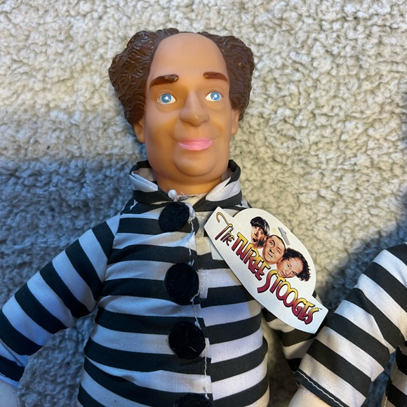 THE THREE STOOGES LARRY DOLL IN PRISON  ONE-STOP TOYS (W/TAG).  1990's - Picture 7 of 8